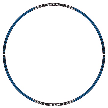 Front Wheel Decal (Blue/White V2) picture