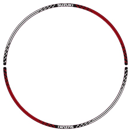 Front Wheel Decal (Red/White V1) picture